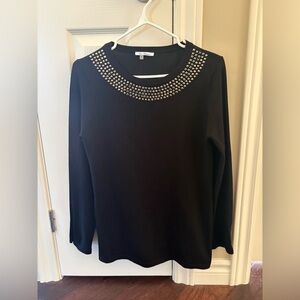Black Studded Women's Sweater